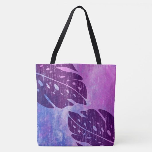 Maikai Hawaiian Monstera Leaf Stropdas-Dye Beach t Tote Bag (Voorkant)