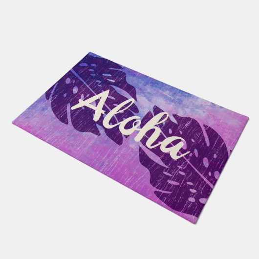 Maikai Hawaiian Monstera Leaf Stropdas-Dye Blend A Deurmat (Schuin)