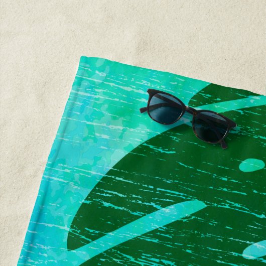 Maikai Hawaiian Monstera Leaf Stropdas-Dye Blend G Strandlaken (In situ)