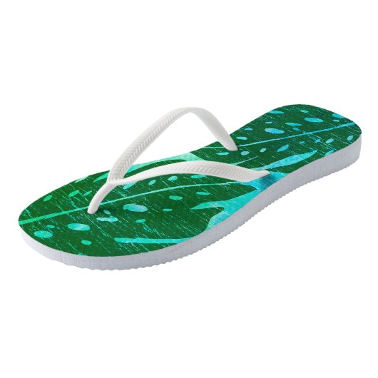 Maikai Hawaiian Monstera Leaf Stropdas-Dye Blend Teenslippers (Schuin)