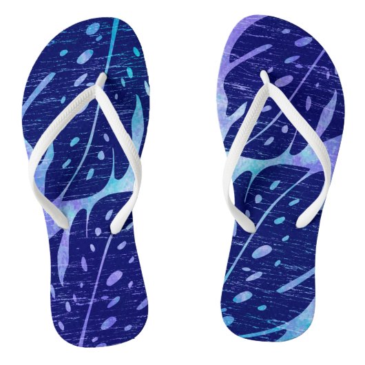 Maikai Hawaiian Monstera Leaf Stropdas-Dye Blend Teenslippers (Voetbed)