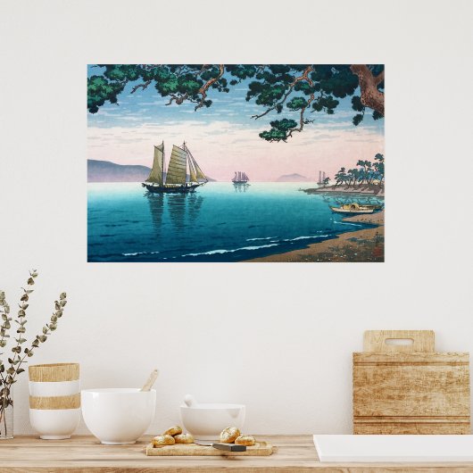 Maiko Beach door Tsuchiya Koitsu Poster (Keuken)