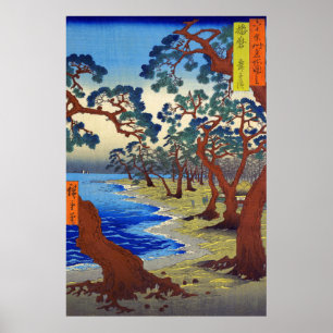 Maiko Beach Harima Provincie Utagawa Hiroshige Pos Poster
