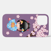 Maiko Kokeshi Doll - Blue Kimono Geisha Girl Case-Mate iPhone Case (Achterkant (horizontaal))