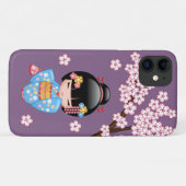 Maiko Kokeshi Doll - Blue Kimono Geisha Girl Case-Mate iPhone Case (Achterkant (horizontaal))