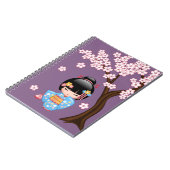 Maiko Kokeshi Doll - Blue Kimono Geisha Girl Notitieboek (Linkerzijde)