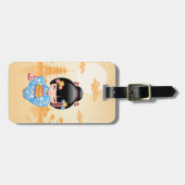 Maiko Kokeshi Doll - Cute Japanese Geisha Girl Bagagelabel (Voorkant horizontaal)