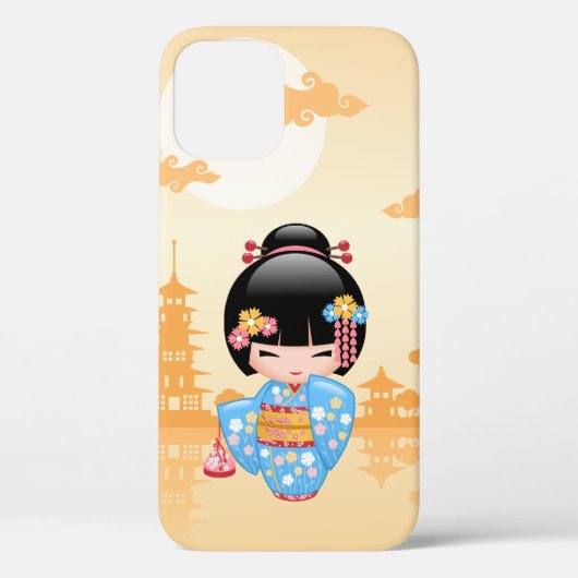 Maiko Kokeshi Doll - Cute Japanese Geisha Girl Case-Mate iPhone Case (Achterkant)