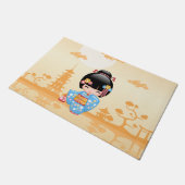 Maiko Kokeshi Doll - Cute Japanese Geisha Girl Deurmat (Schuin)