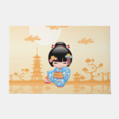 Maiko Kokeshi Doll - Cute Japanese Geisha Girl Deurmat (Voorkant)