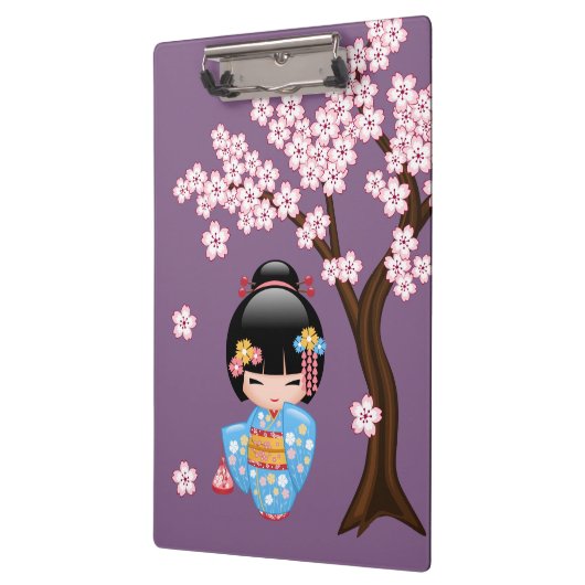 Maiko Kokeshi Doll - Cute Japanese Geisha Girl Klembord (Links)