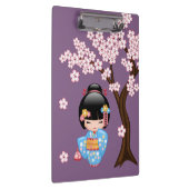 Maiko Kokeshi Doll - Cute Japanese Geisha Girl Klembord (Rechts)