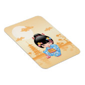 Maiko Kokeshi Doll - Cute Japanese Geisha Girl Magneet (Rechterzijde)