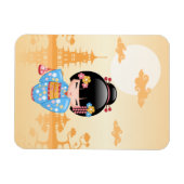 Maiko Kokeshi Doll - Cute Japanese Geisha Girl Magneet (Horizontaal)