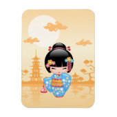 Maiko Kokeshi Doll - Cute Japanese Geisha Girl Magneet (Verticaal)