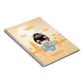 Maiko Kokeshi Doll - Cute Japanese Geisha Girl Notitieboek (Rechterzijde)