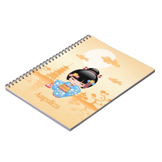 Maiko Kokeshi Doll - Cute Japanese Geisha Girl Notitieboek (Linkerzijde)