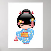 Maiko Kokeshi Doll - Cute Japanese Geisha Girl Poster (Voorkant)