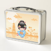 Maiko Kokeshi Doll Schattige Japans Geisha Gegeel (Achterkant)