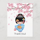 Maiko Kokeshi Pop - Lieve Geisha Dank Je Briefkaart (Voorkant)