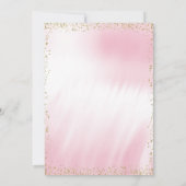 Mail Baby shower Roze Goud Brunette Princess Tutu Kaart (Achterkant)