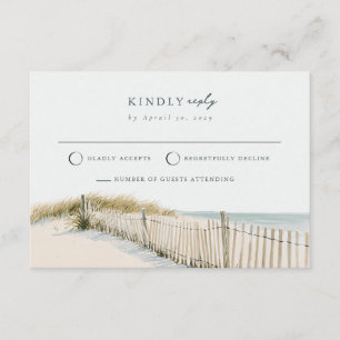 Mail Back Cape Cod Duin Kust Trouw RSVP Kaart