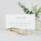 Mail Back Cape Cod Duin Kust Trouw RSVP Kaart (Staand voorkant)