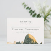 Mail Back Sea Stacks Oregon Coast Beach RSVP Kaart (Staand voorkant)