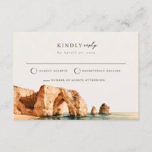 Mail Back Seafoam Teal Algarve Kust RSVP Kaart