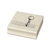 Mail Box en Picket Fence Wood Art Stamp Rubberstempel (Stempel)