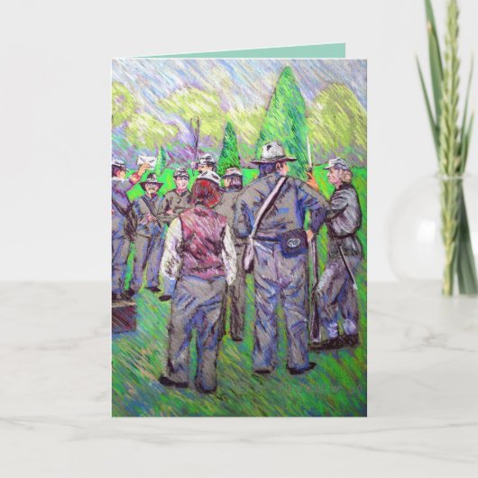 Mail Call Civil War Soldiers Camp #161105 Notitiekaartje (Voorkant)