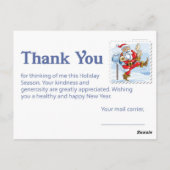 Mail Carrier bedankkaart - Santa Scene Briefkaart (Achterkant)