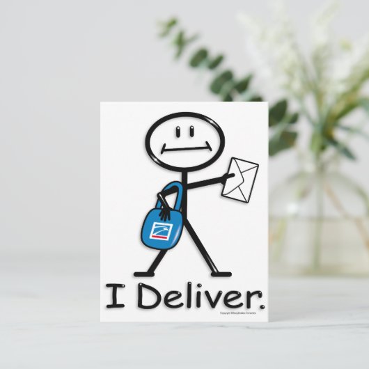 Mail Carrier Briefkaart (Staand voorkant)