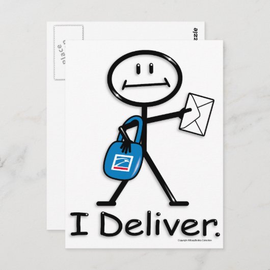 Mail Carrier Briefkaart (Voorkant / Achterkant)