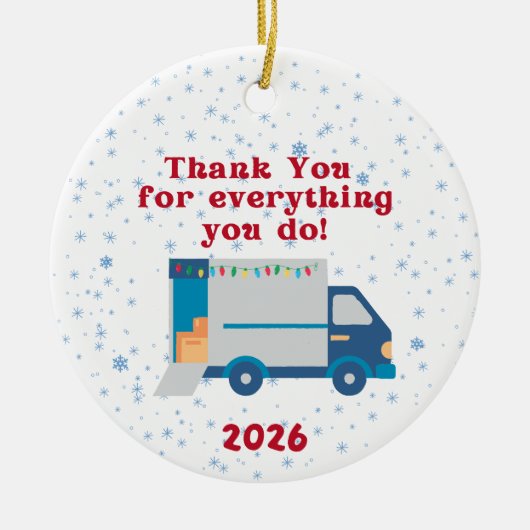 Mail Carrier Christmas Ornament (Voorkant)