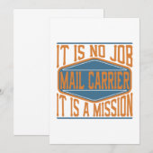 Mail Carrier - Het is geen taak, het is een missie Bedankkaart (Voorkant / Achterkant)