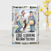 Mail Carrier Humor Card Kaart (Gele Bloem)