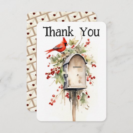 Mail Carrier Mailbox Bedankt kaart (Voorkant / Achterkant)