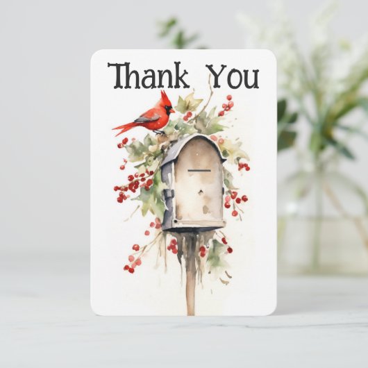 Mail Carrier Mailbox Bedankt kaart (Staand voorkant)