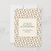 Mail Carrier Mailbox Bedankt kaart (Achterkant)