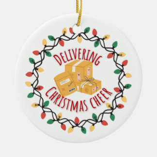 Mail Carrier Mailman UPS FedEx Kerstmis Keramisch Ornament