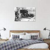 Mail Carrier met "United Mail" Automobile Canvas Afdruk (Insitu (Slaapkamer))