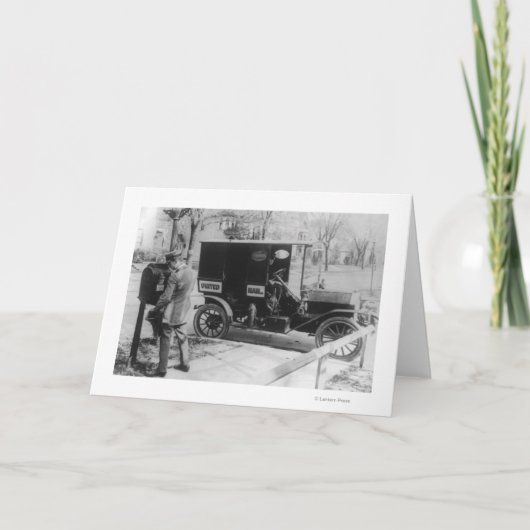 Mail Carrier met "United Mail" Automobile Kaart (Voorkant)