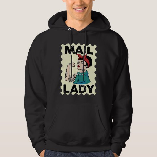 Mail Carrier Postal Worker Postman Mail Lady Stamp Hoodie (Voorkant)