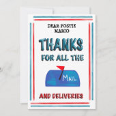 Mail Carrier | Postie Hartelijk dank voor alle e-m Bedankkaart (Voorkant)