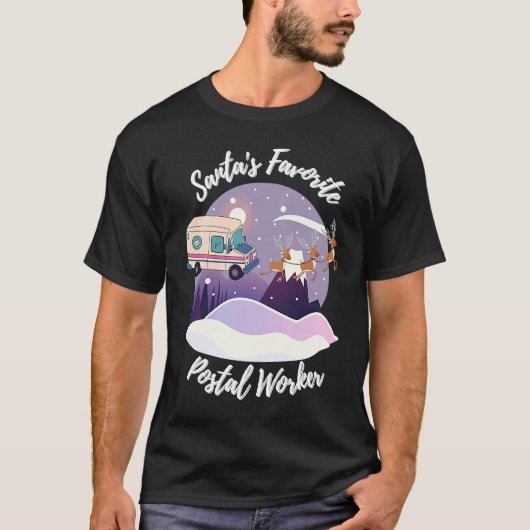 mail carrier santa sleigh Postal worker T-shirt (Voorkant)