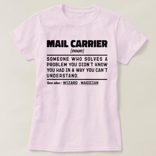 Mail Carrier zelfstandig naamwoord Bicycle Messeng T-shirt (Design voorkant)