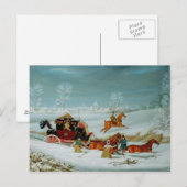 Mail Coach in Snow Briefkaart (Voorkant / Achterkant)