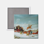 Mail Coach in Snow Magneet (Voorkant / Achterkant)