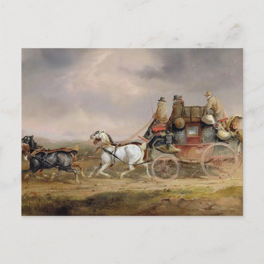 Mail Coaches on Road: The Louth-London Royal M Briefkaart (Voorkant)